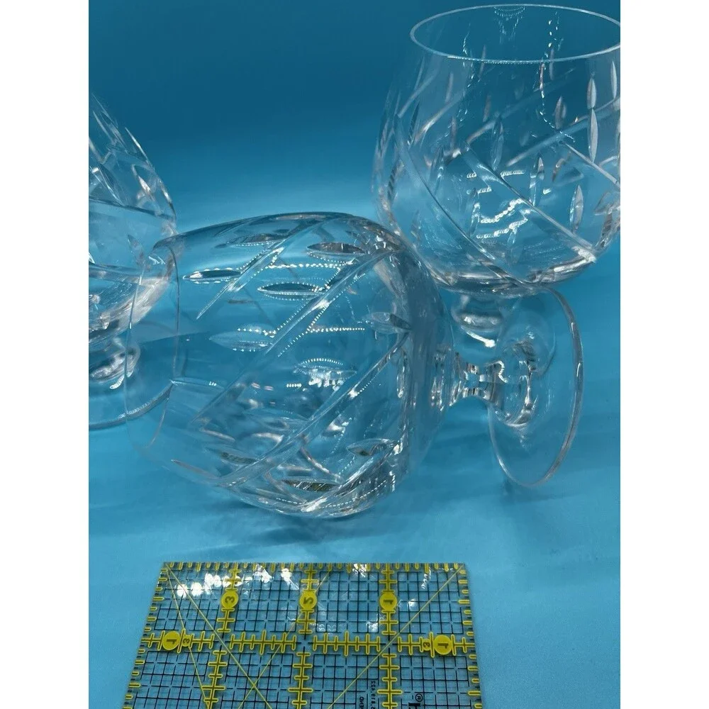 3 Towle Crystal Infatuation Brandy Snifter Clear Cut 5 1/4
